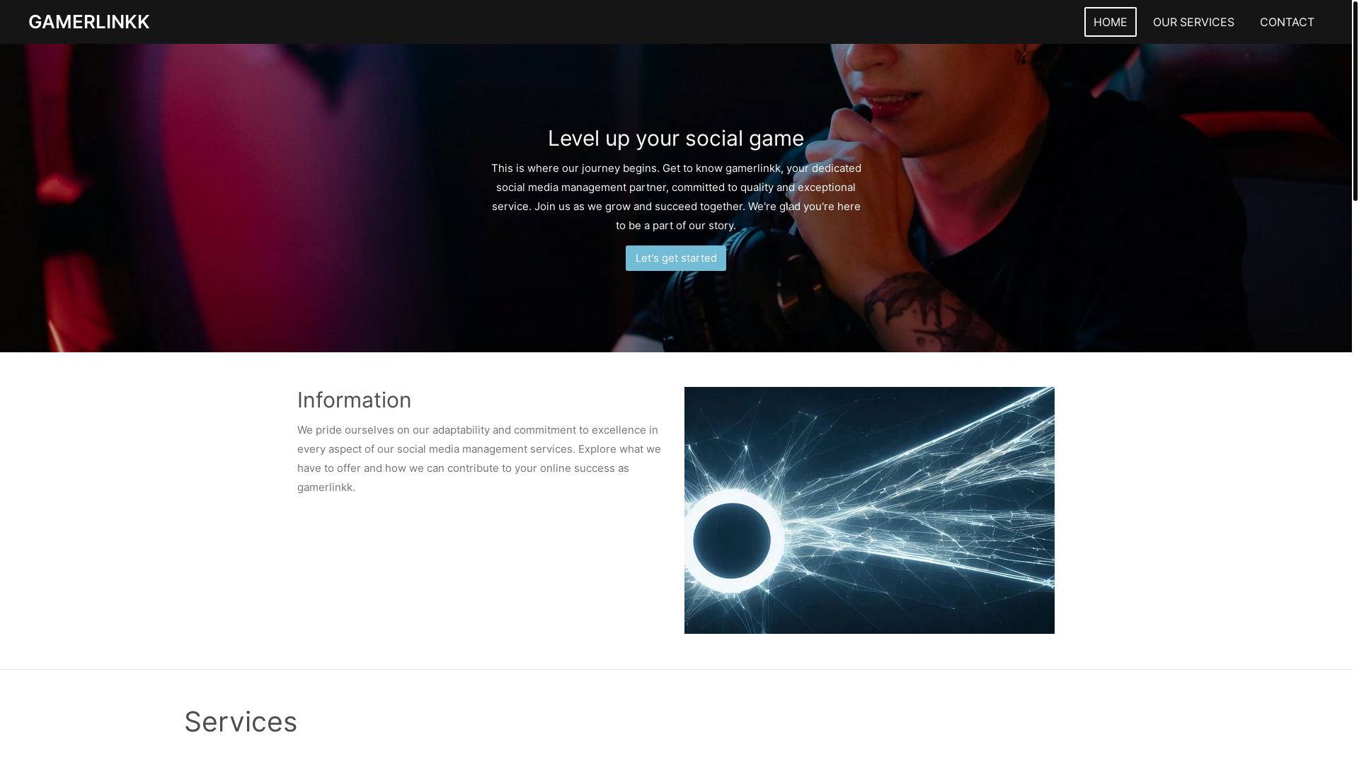 website screenshot of https://gamerlinkk.com/
