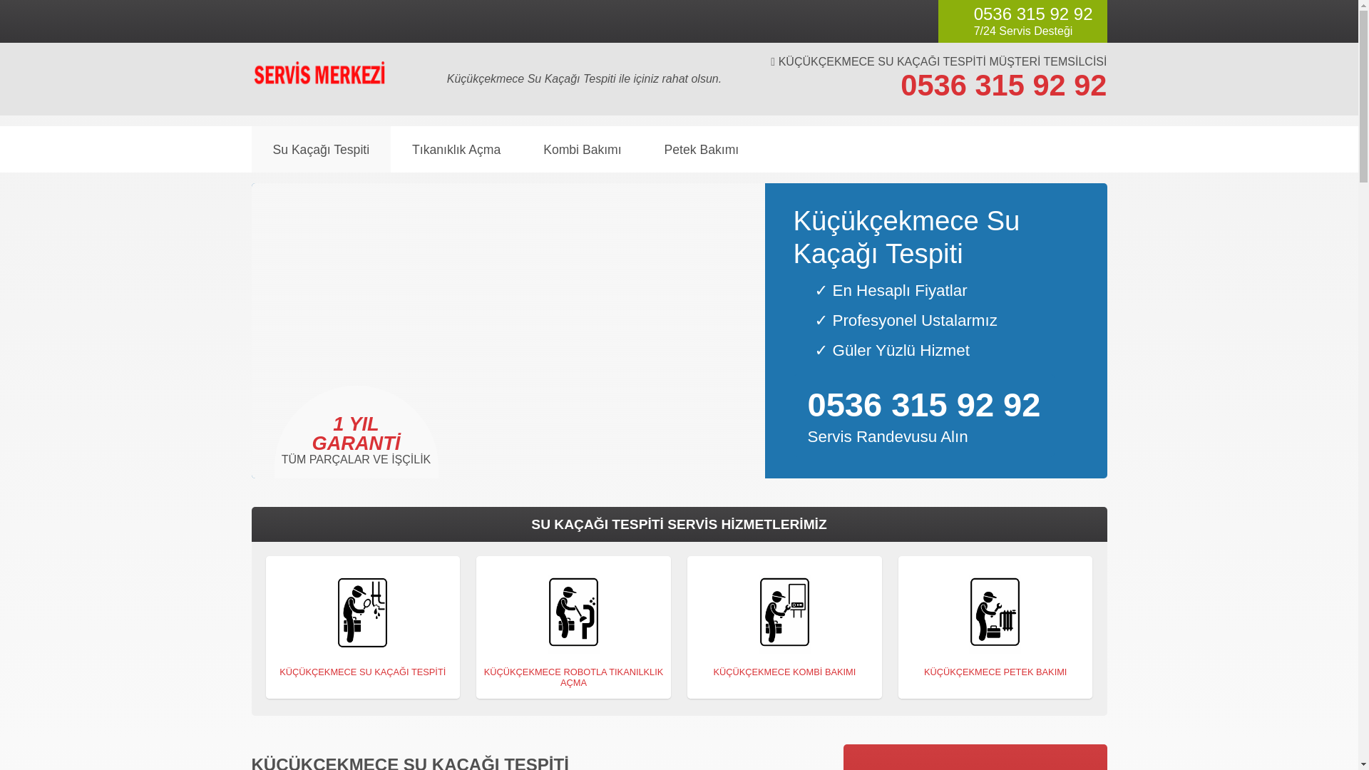 website screenshot of https://kucukcekmecesukacagitespiti.com.tr/