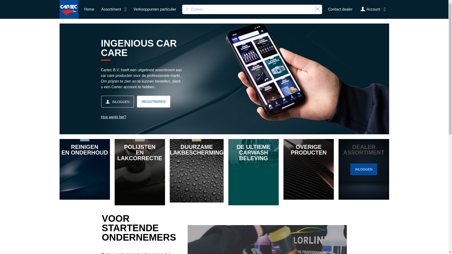 website screenshot of https://cartec-fr.be/