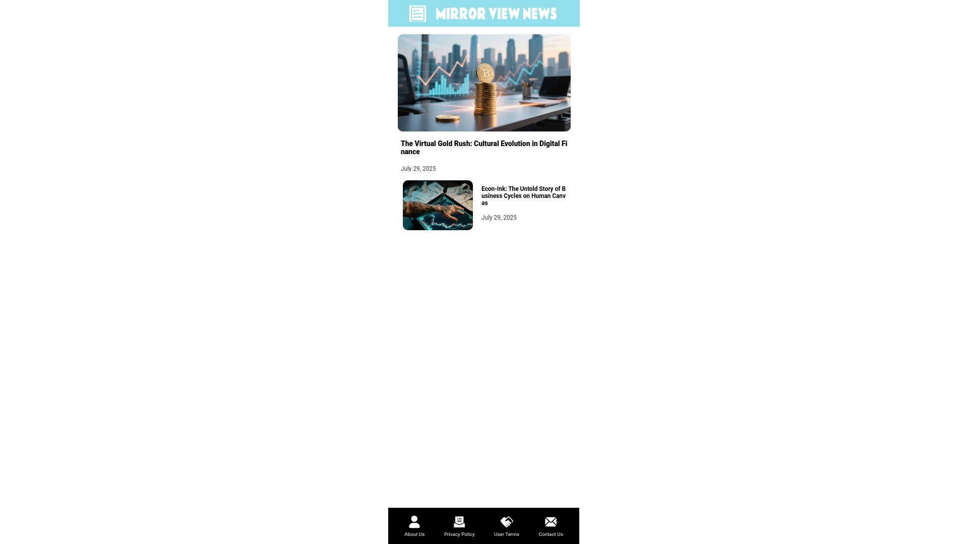 website screenshot of https://mirrorviewnews.com/