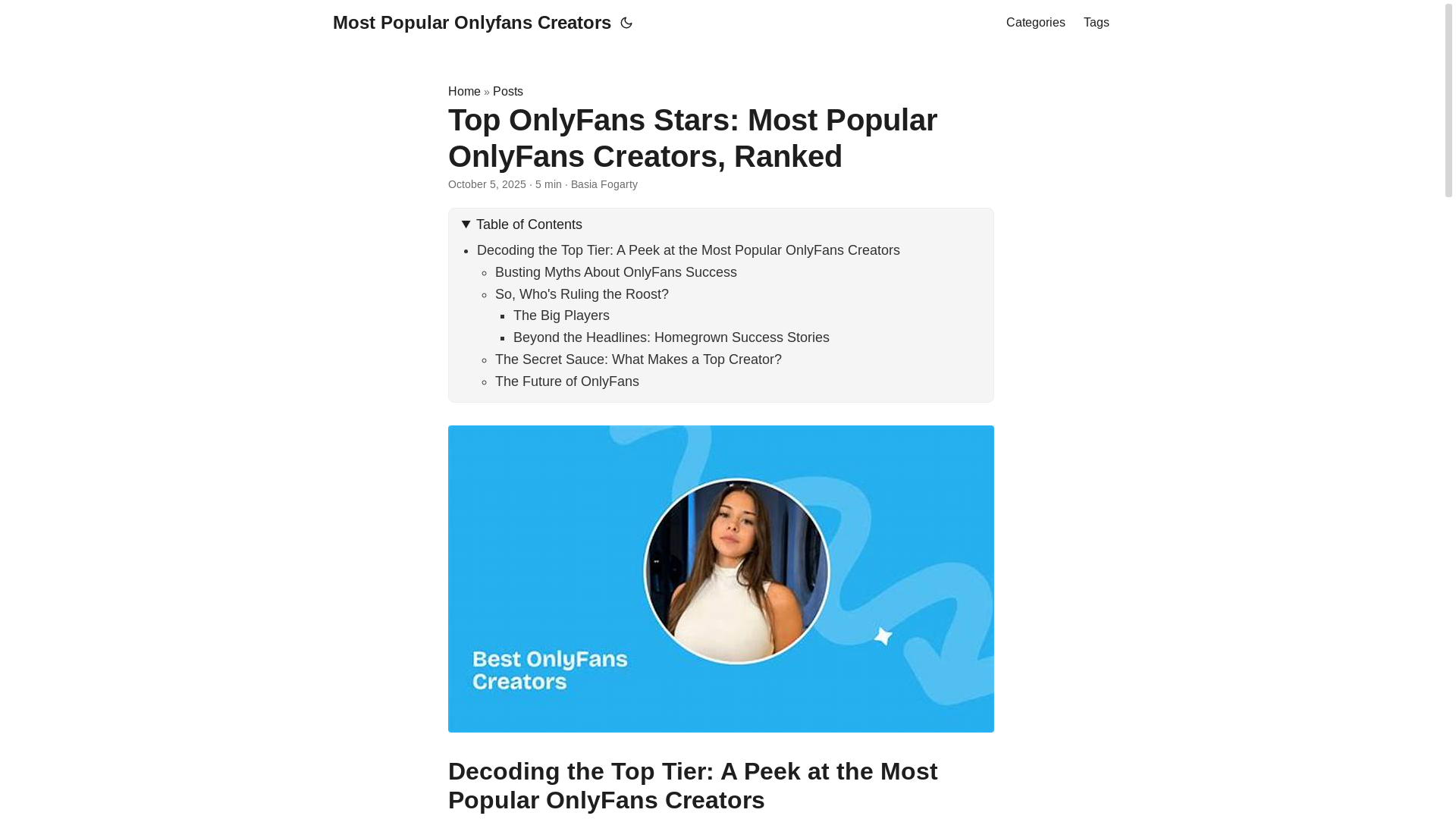 website screenshot of https://most-popular-onlyfans-creators.pages.dev/