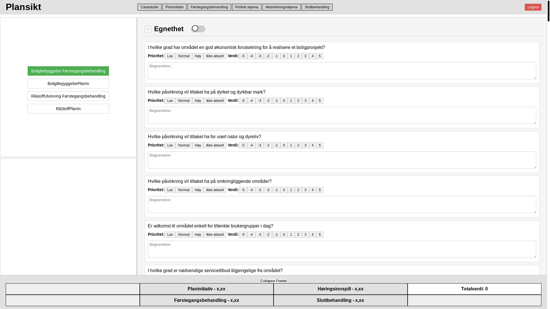website screenshot of https://planleggingsprosjekt.pages.dev/