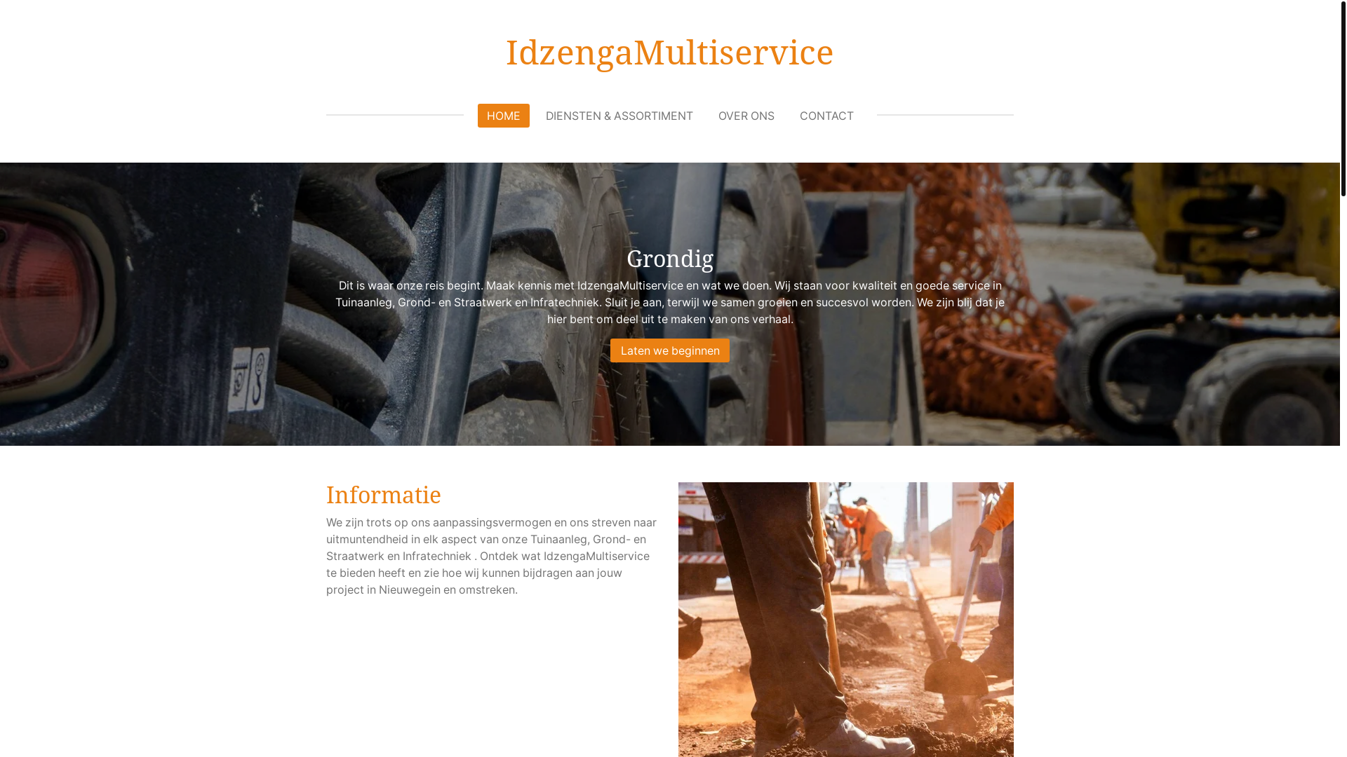 website screenshot of https://ims-tuinaanleg-grond-en-straatwerk-en-infratechniek.nl/