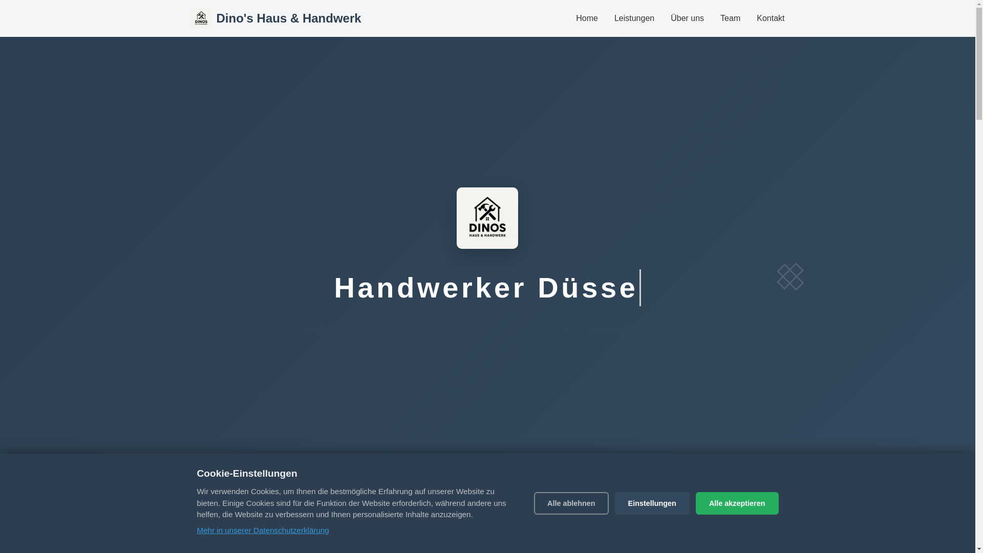 website screenshot of https://dinos-hausundhandwerk.de/