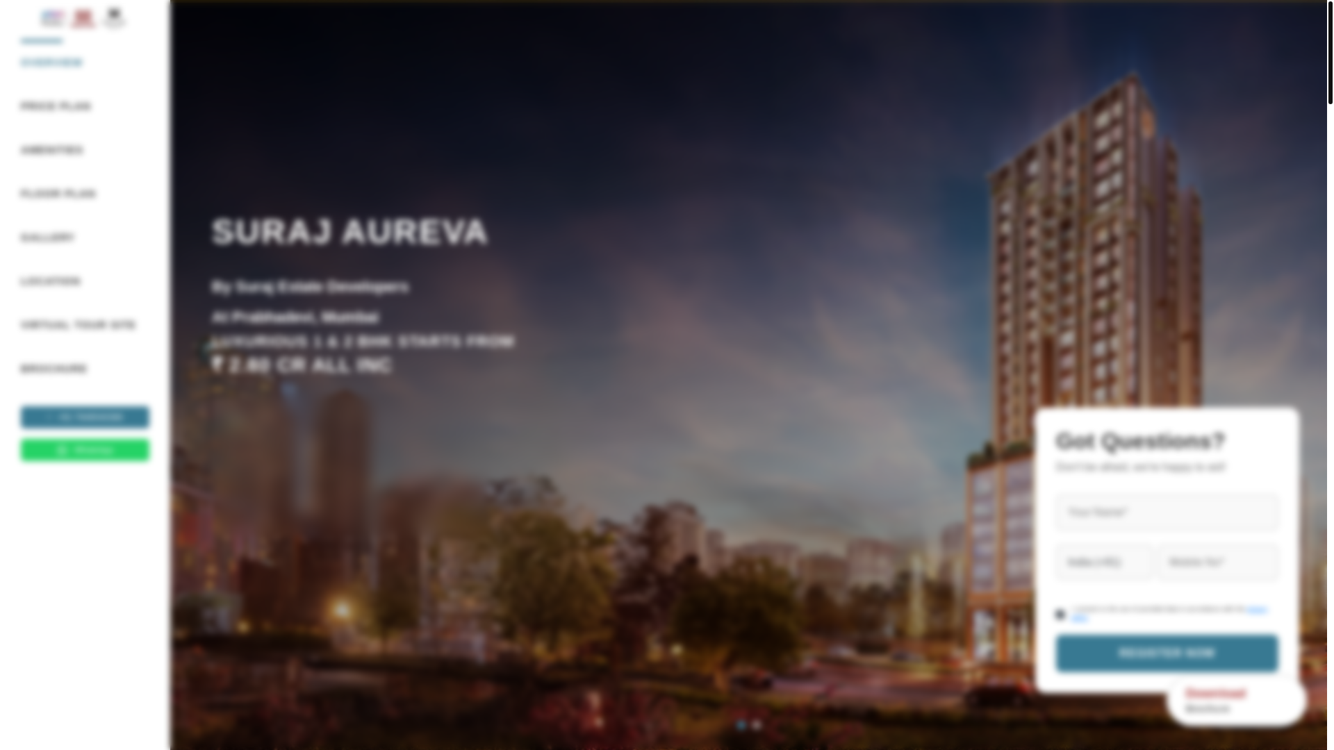 website screenshot of https://aureva-prabhadevi.pages.dev/