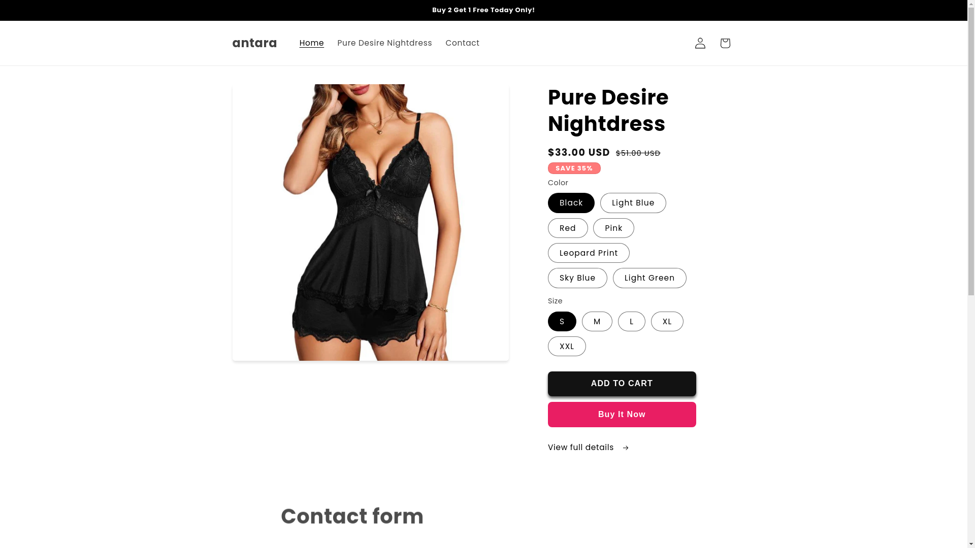 website screenshot of https://shop-antara.com/