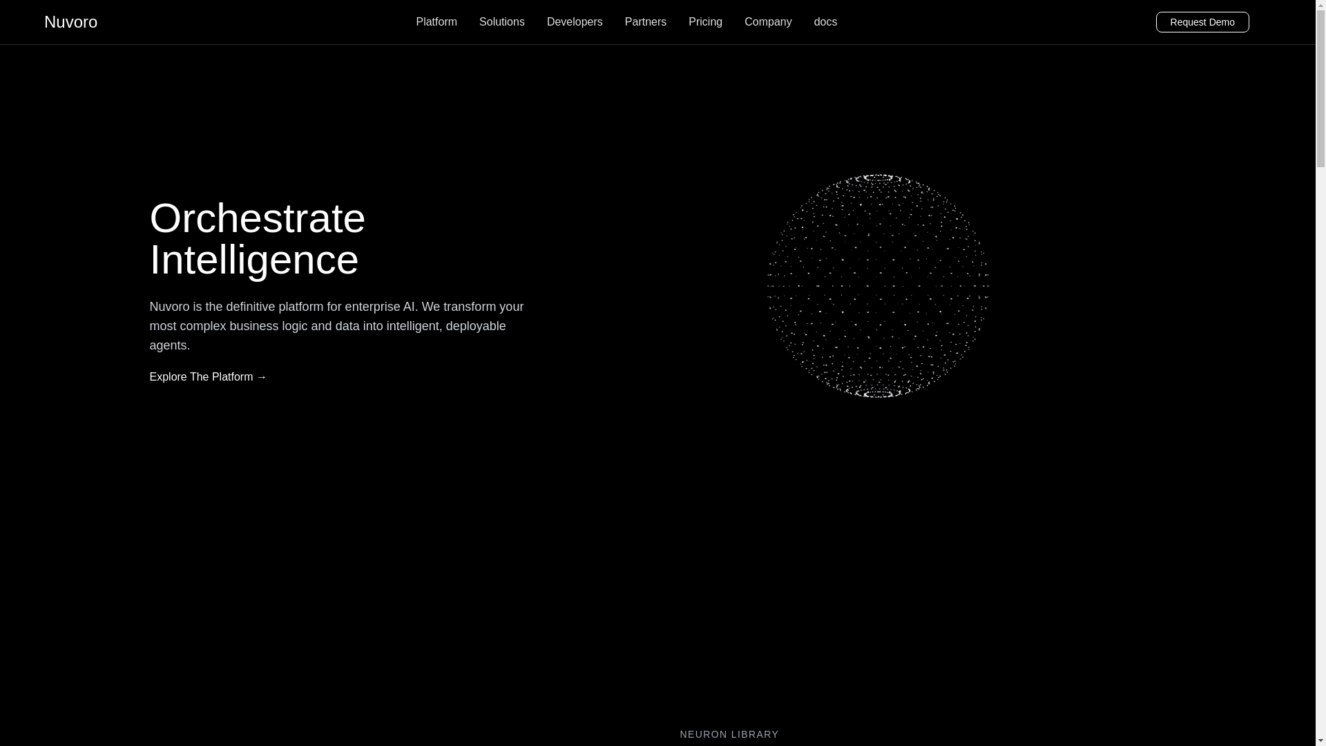 website screenshot of https://nuvoro-website.pages.dev/