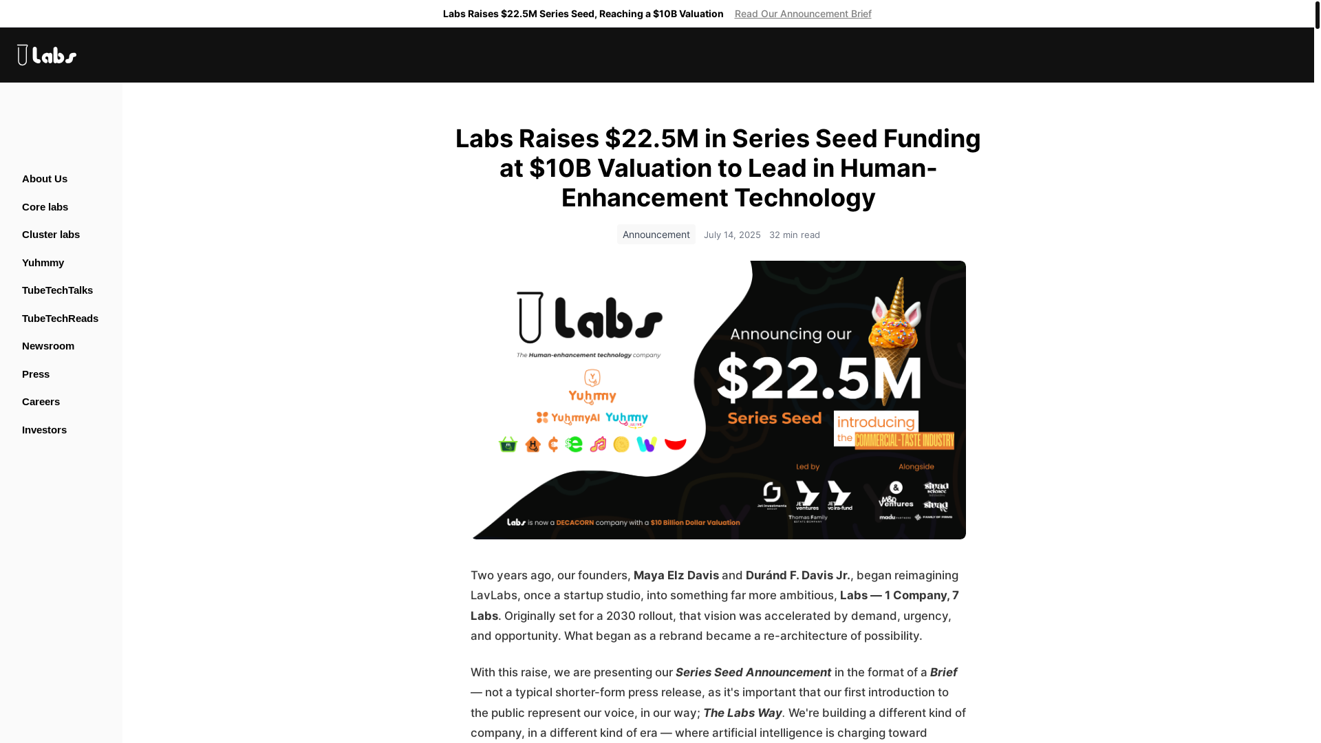 website screenshot of https://announcementbrief.com/