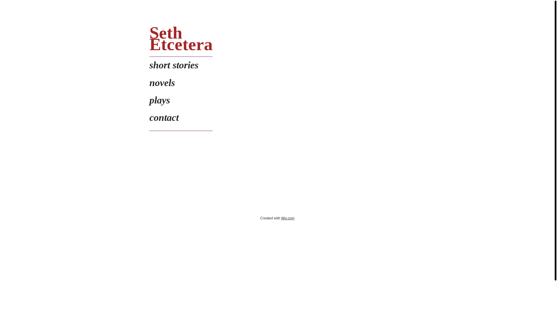 website screenshot of https://sethetcetera.com/