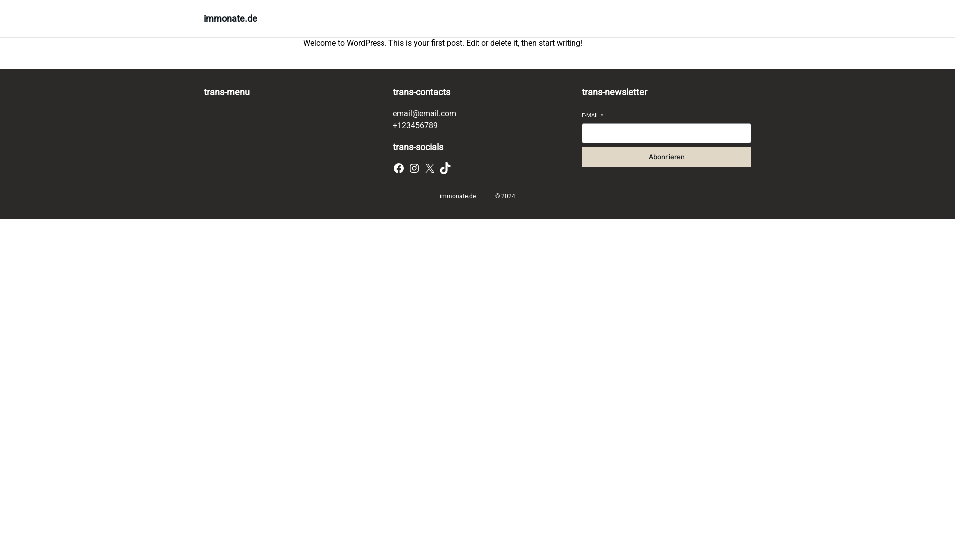 website screenshot of https://immonate.de/