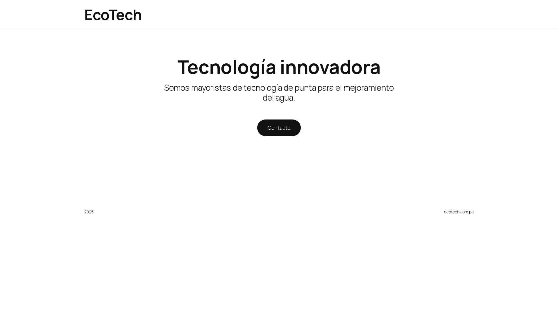 website screenshot of https://ecotech.com.pa/
