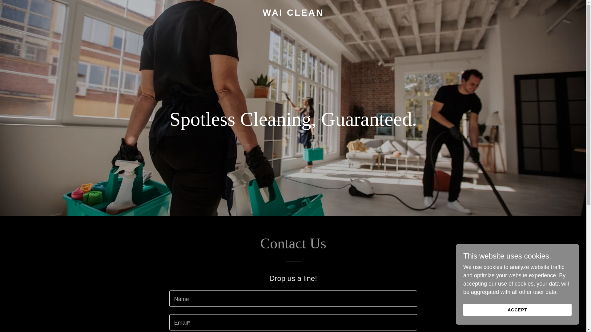 website screenshot of https://waiclean.com.au/