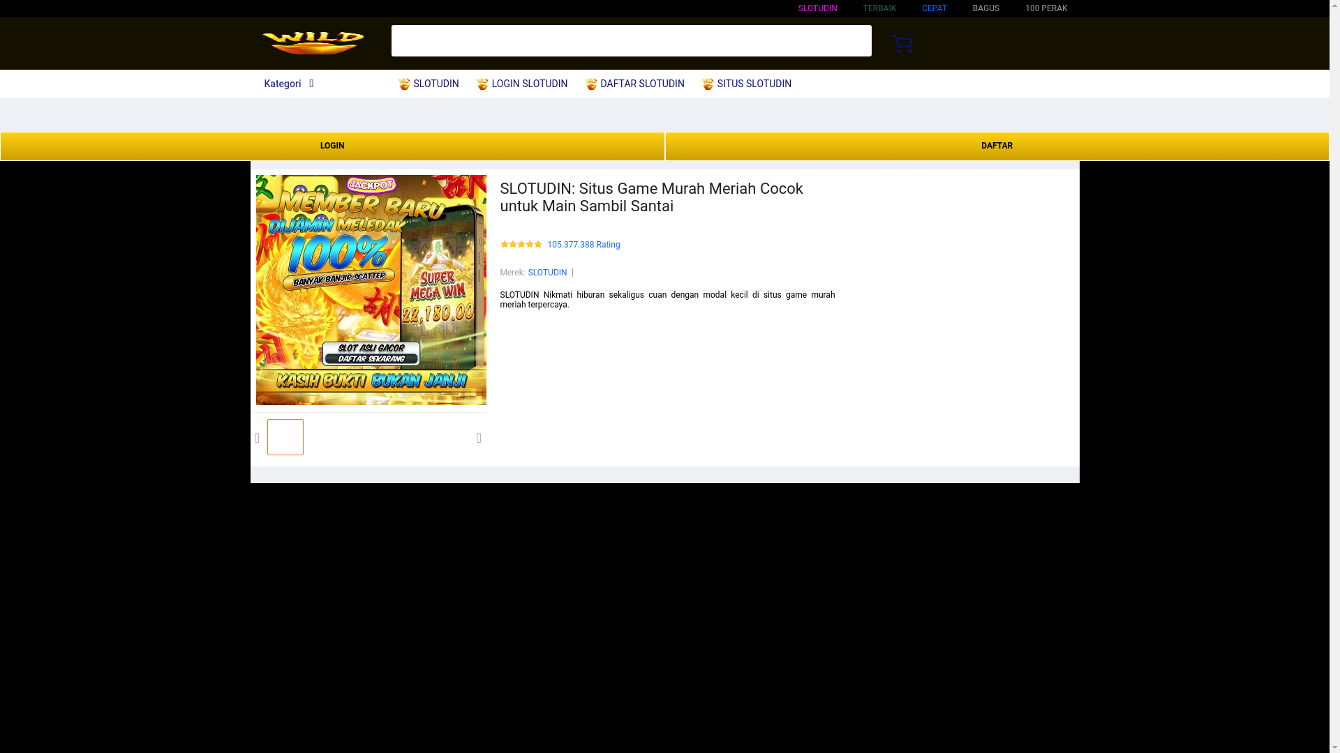 website screenshot of https://slotudins.cfd/