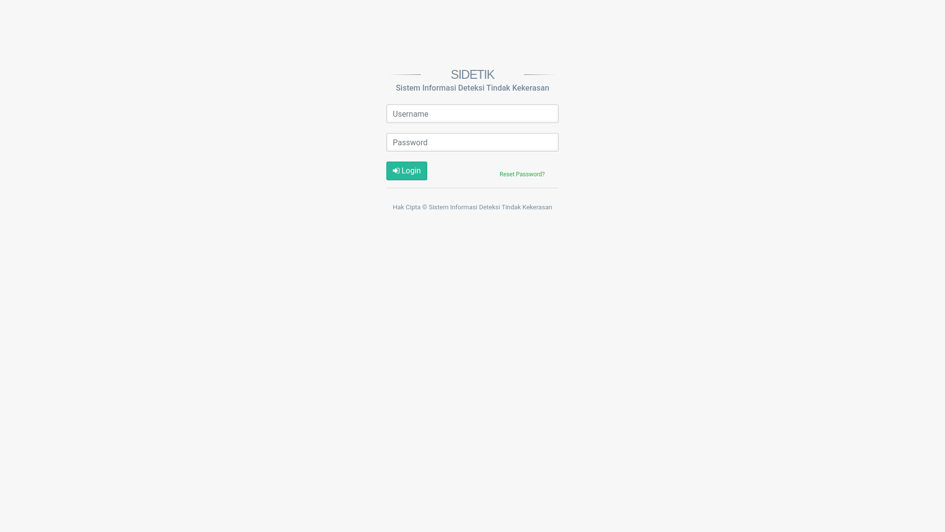website screenshot of https://violencedetect.id/