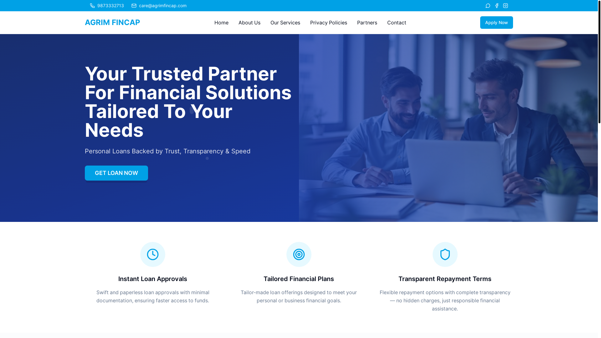 website screenshot of https://agrimfincapindia.pages.dev/