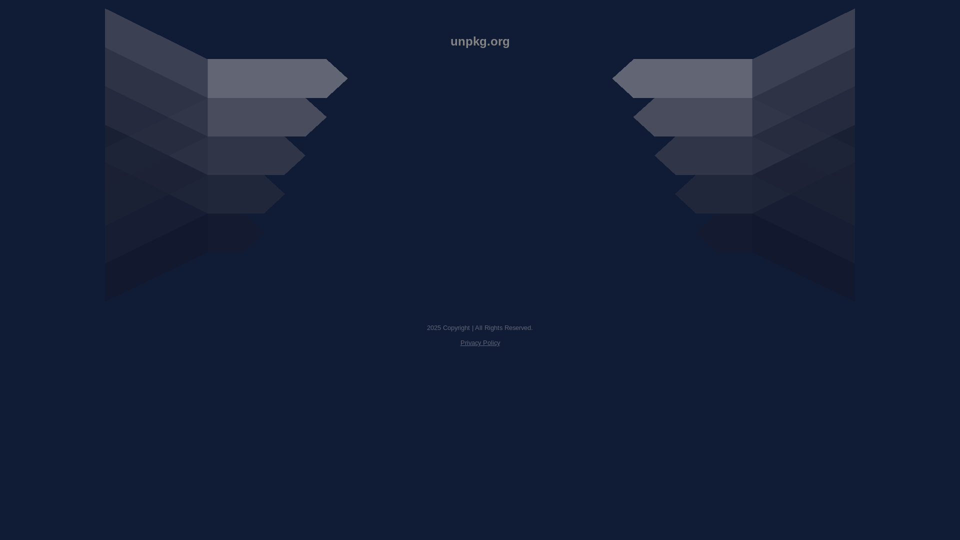website screenshot of https://unpkg.org/