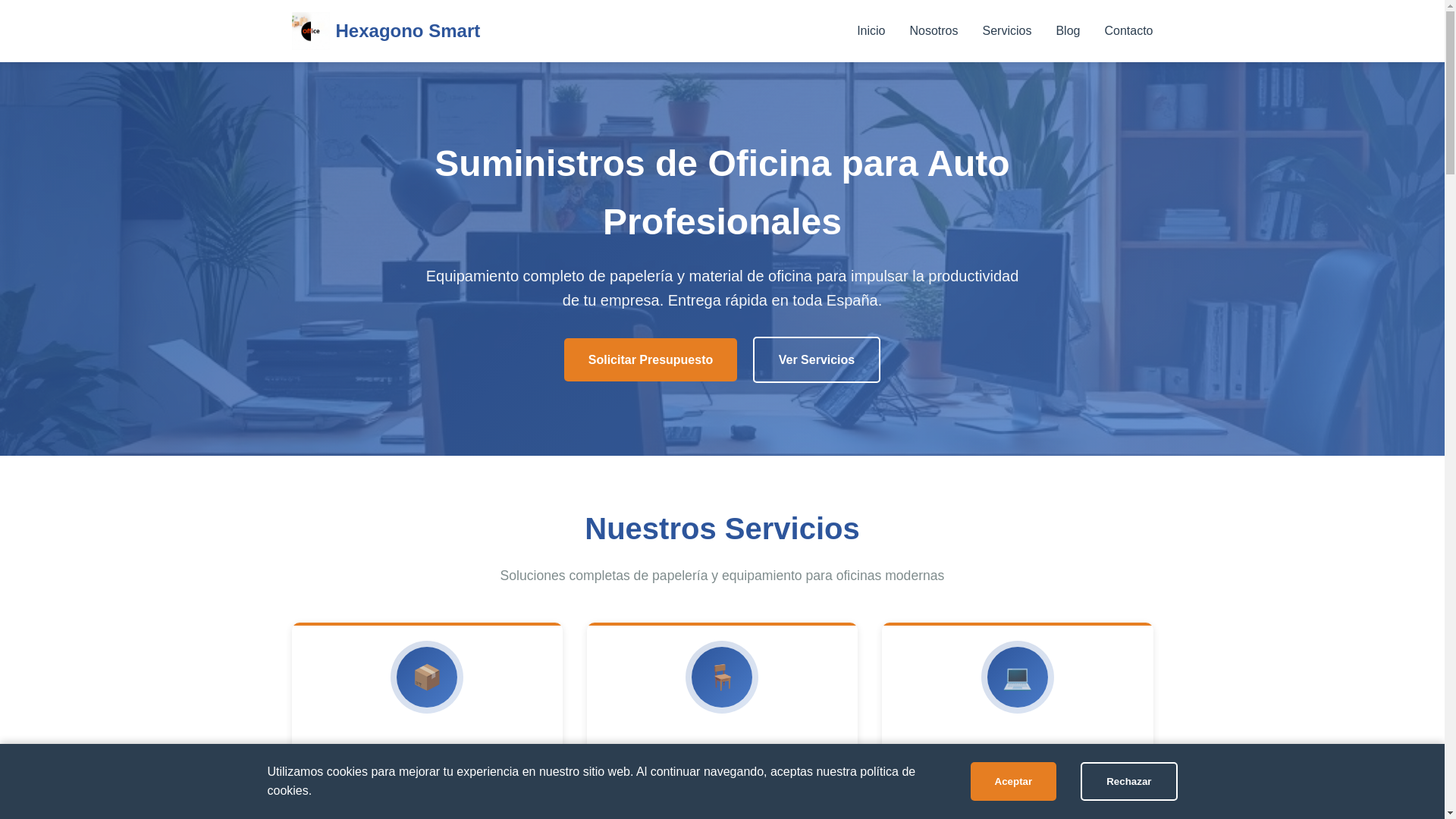 website screenshot of https://hexagonosmart.com/
