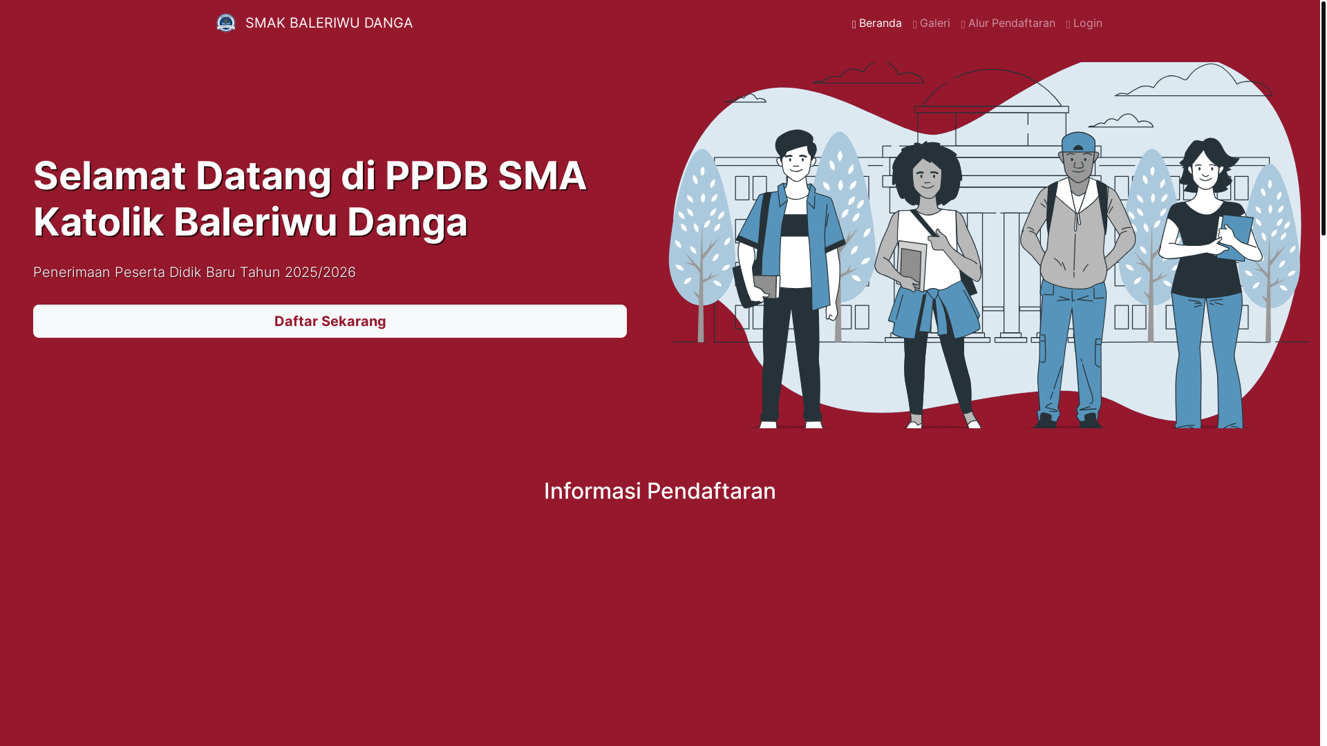 website screenshot of https://smakbaleriwudanga.my.id/