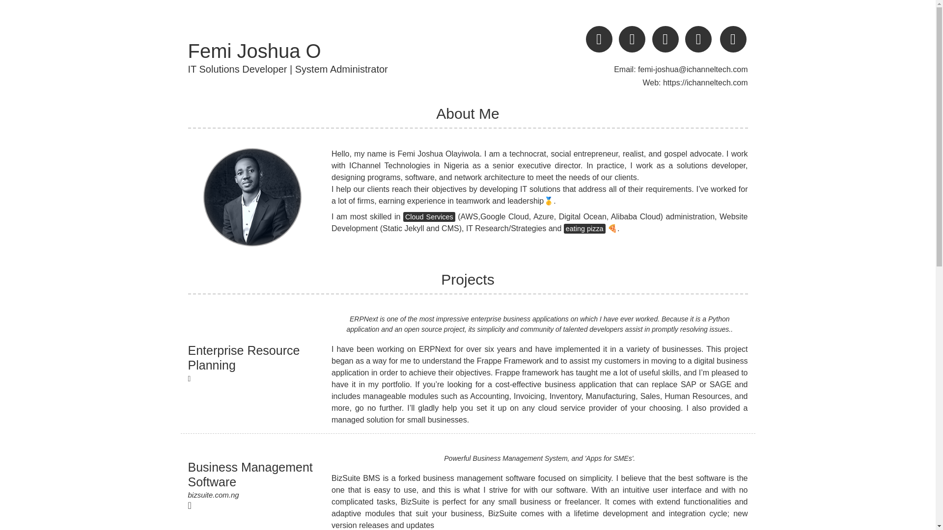 website screenshot of https://femijoshuao.pages.dev/
