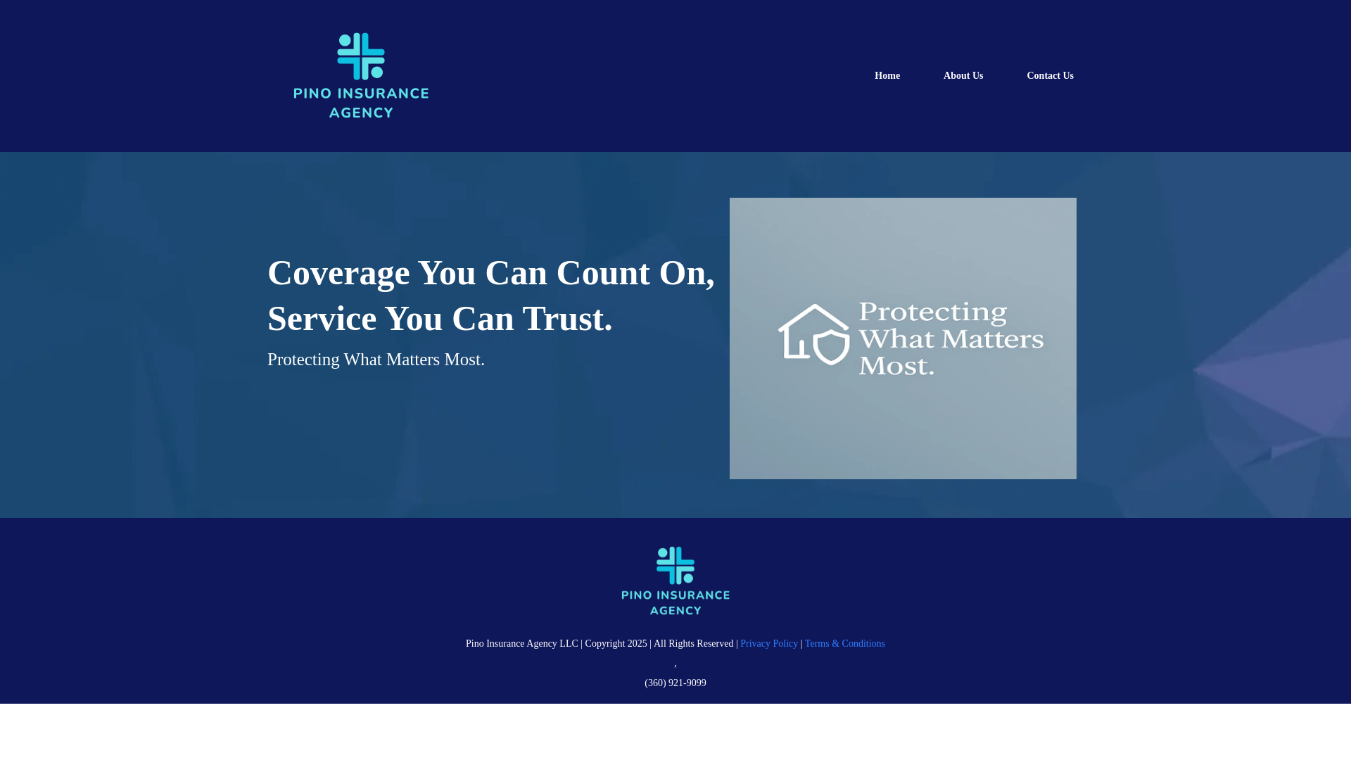 website screenshot of https://pinoinsuranceagency.net/