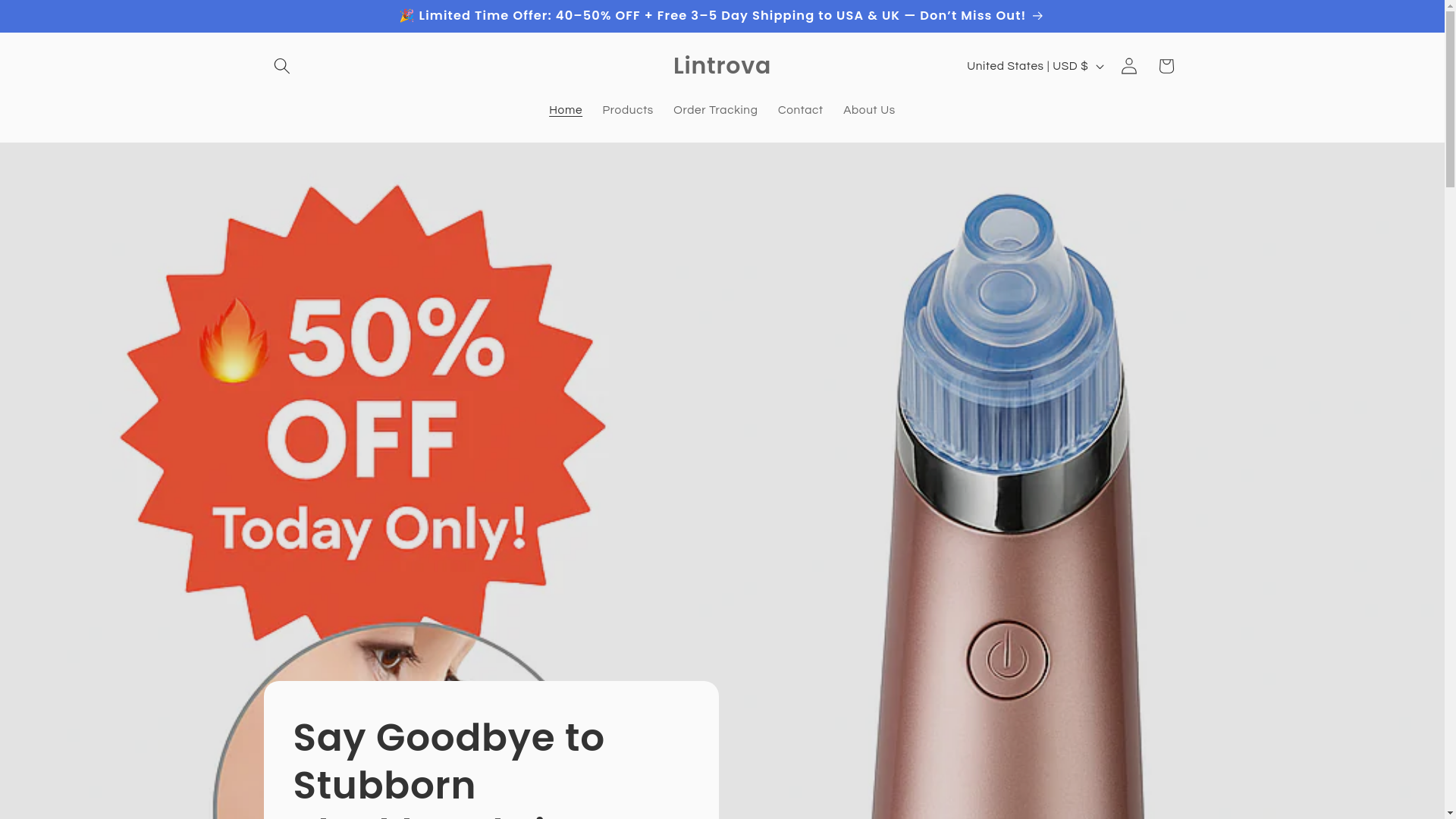 website screenshot of https://lintrova.com/