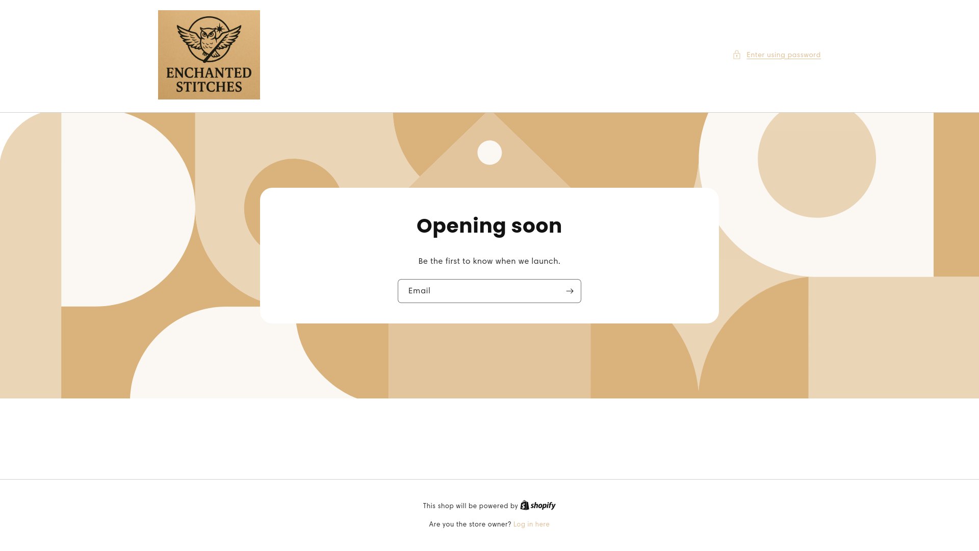 website screenshot of https://enchanedstiches.shop/