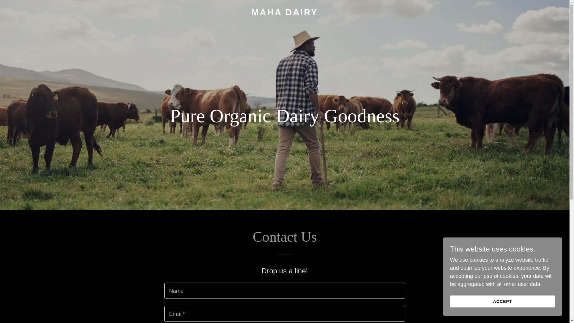 website screenshot of https://mahadairy.com/