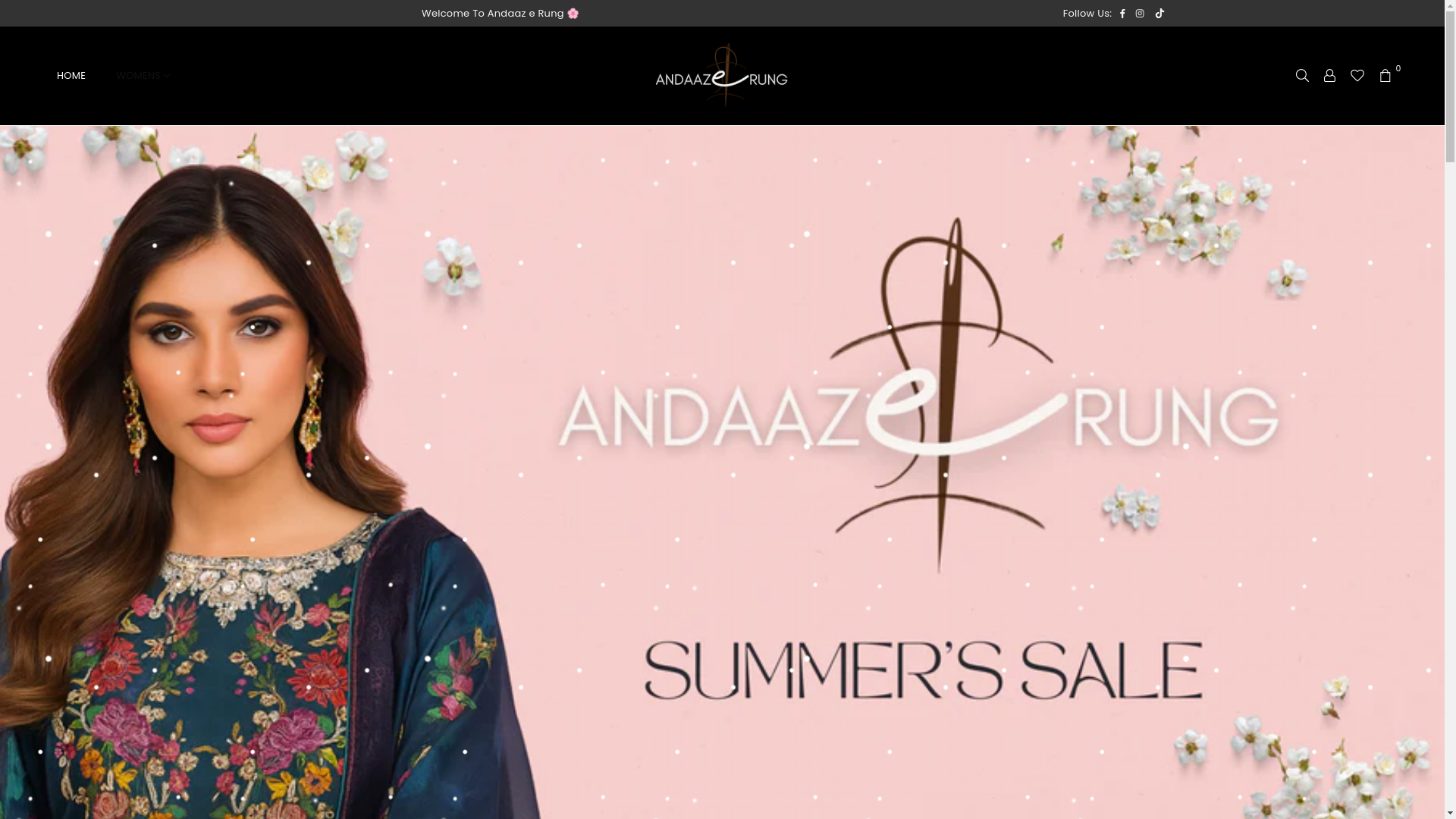 website screenshot of https://andaazerung.shop/