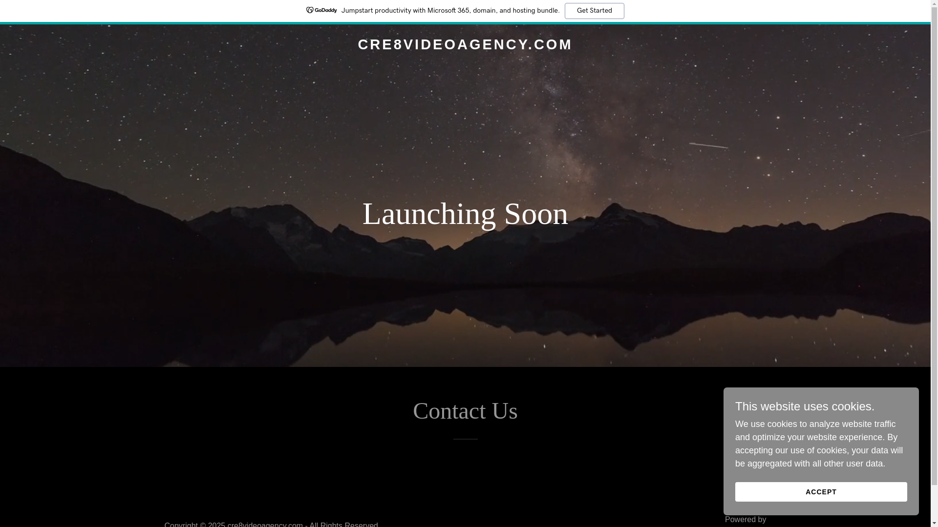 website screenshot of https://cre8videoagency.com/