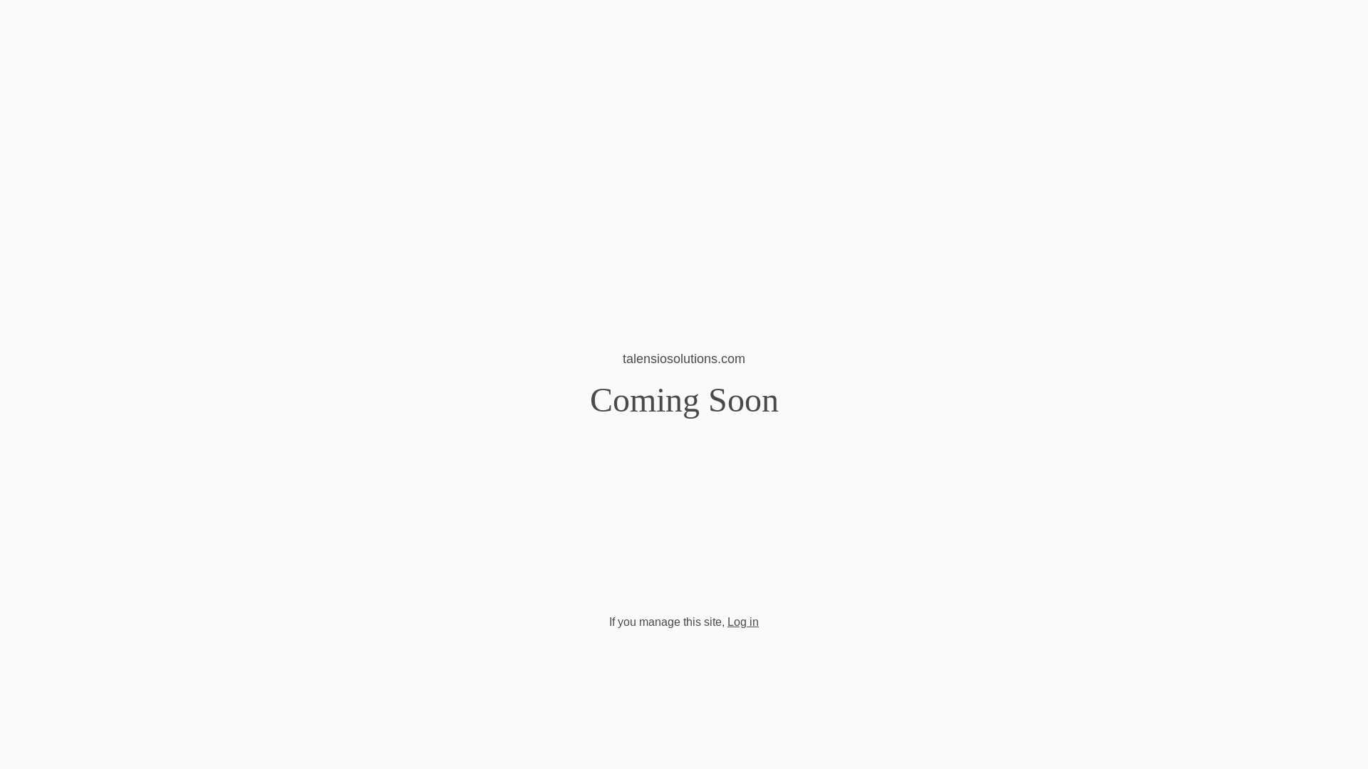 website screenshot of https://talensiosolutions.com/