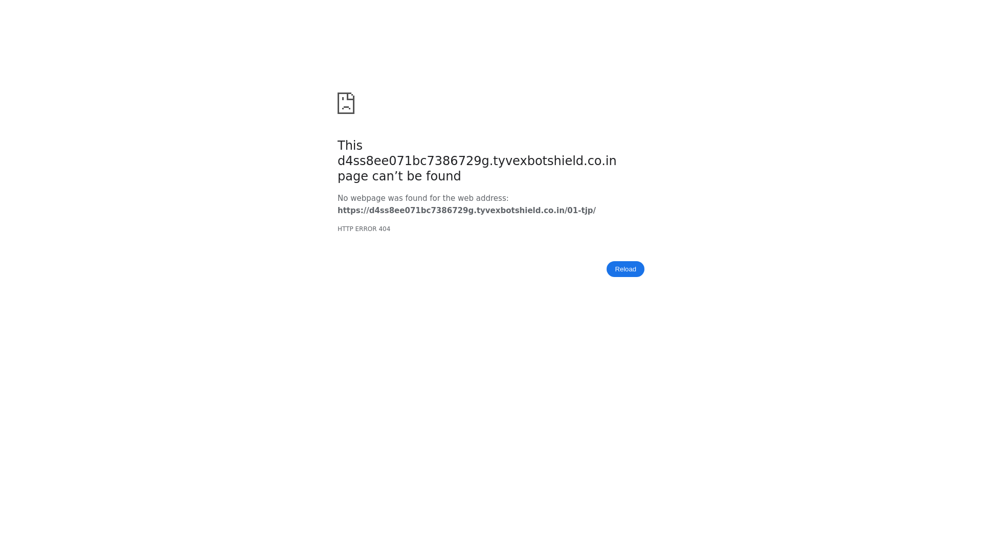 website screenshot of https://d4ss8ee071bc7386729g.tyvexbotshield.co.in/01-tjp/