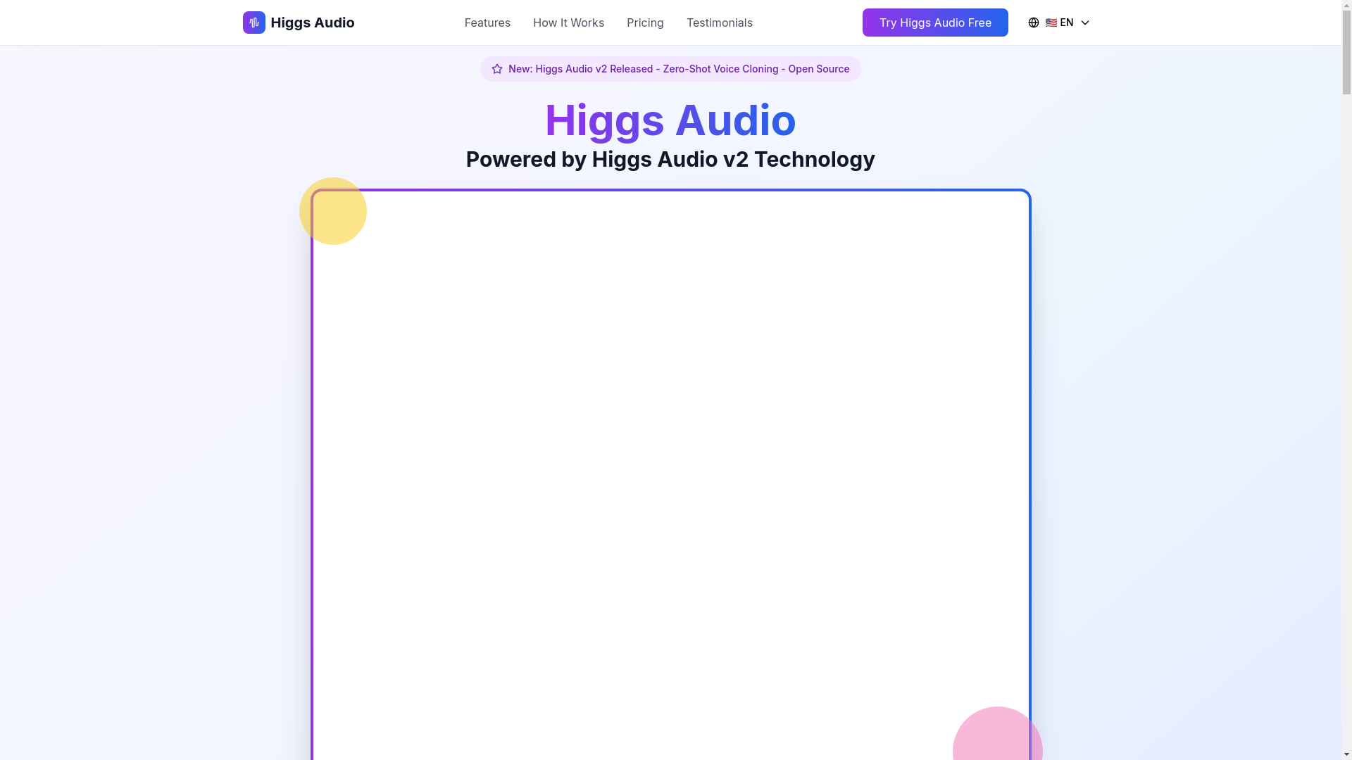 website screenshot of https://fastmodel-higgs-audio.pages.dev/