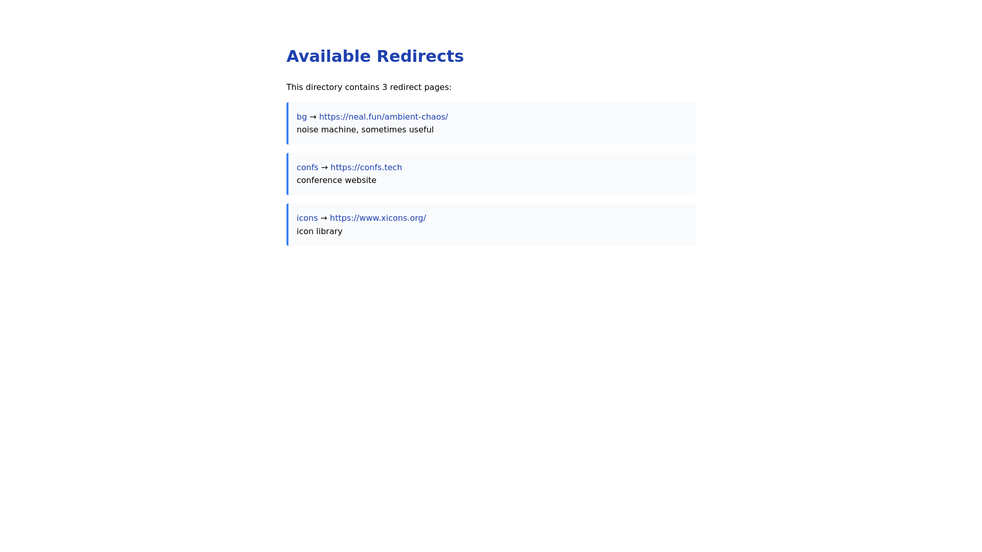 website screenshot of https://shortcut-links.pages.dev/