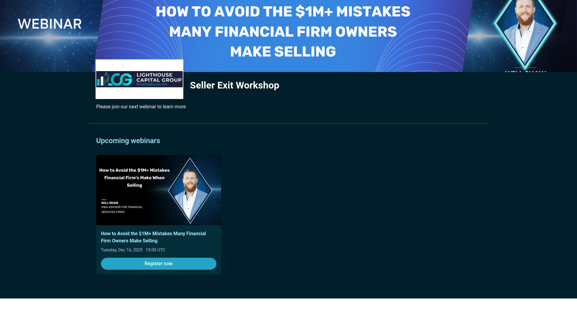 website screenshot of https://stealthsellerexit.com/