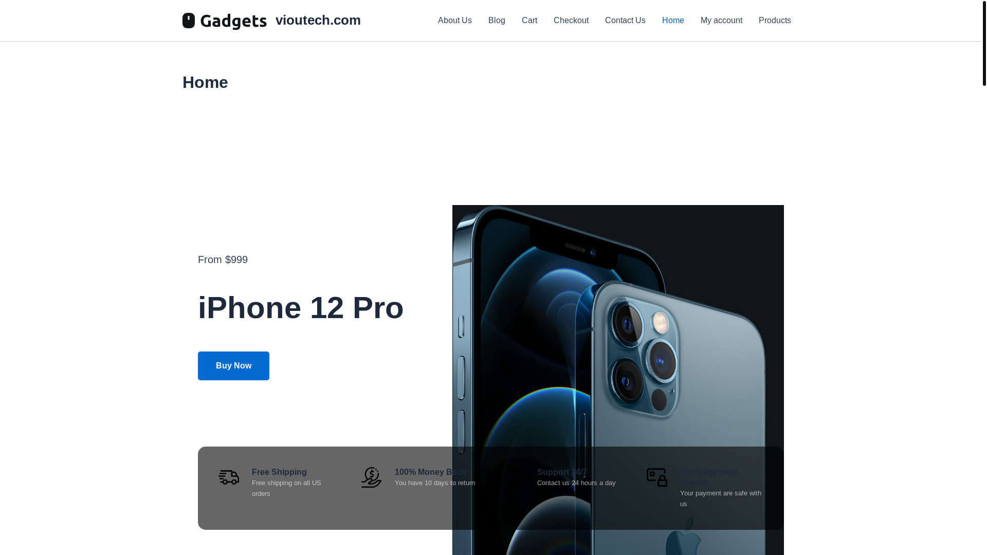 website screenshot of https://vioutech.com/