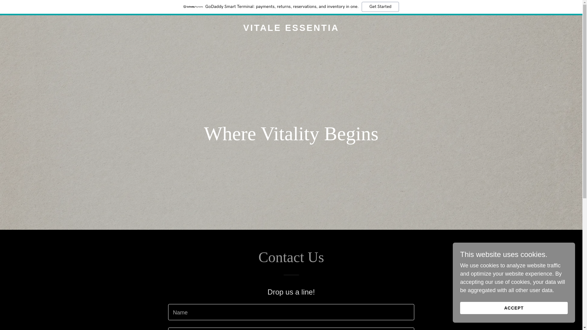 website screenshot of https://vitaleessentia.com/