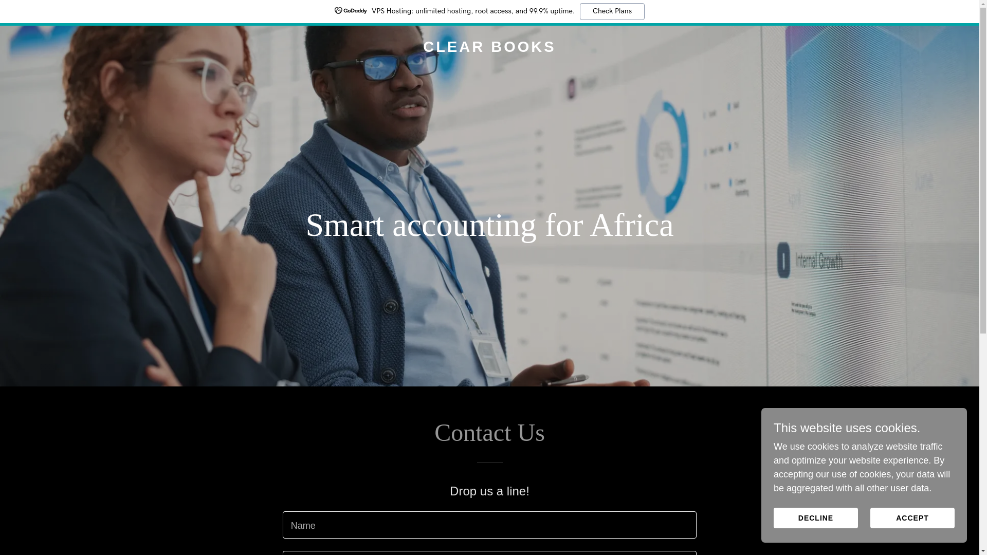 website screenshot of https://clearbooks.africa/