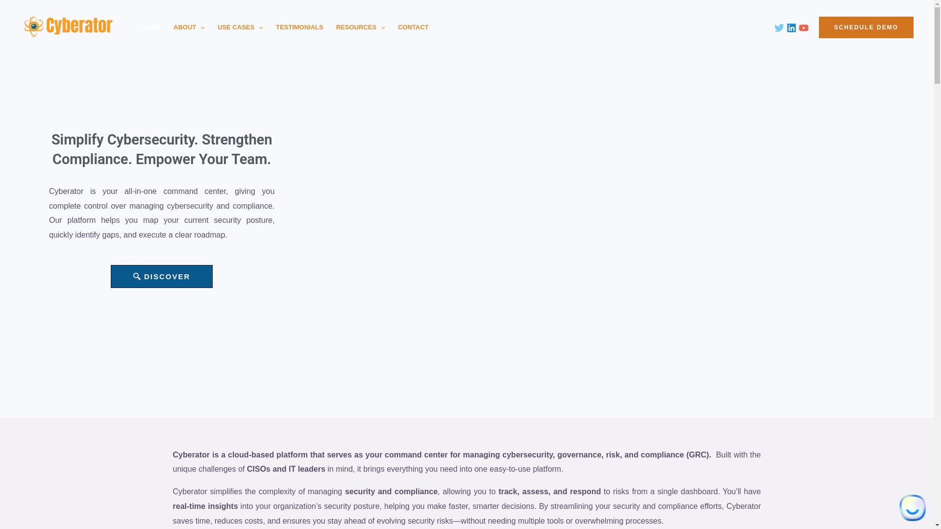 website screenshot of https://trycyberator.com/