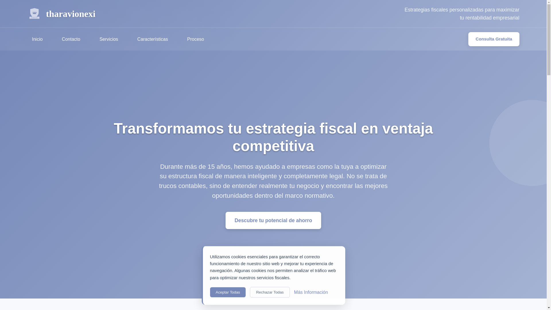 website screenshot of https://tharavionexi.com/