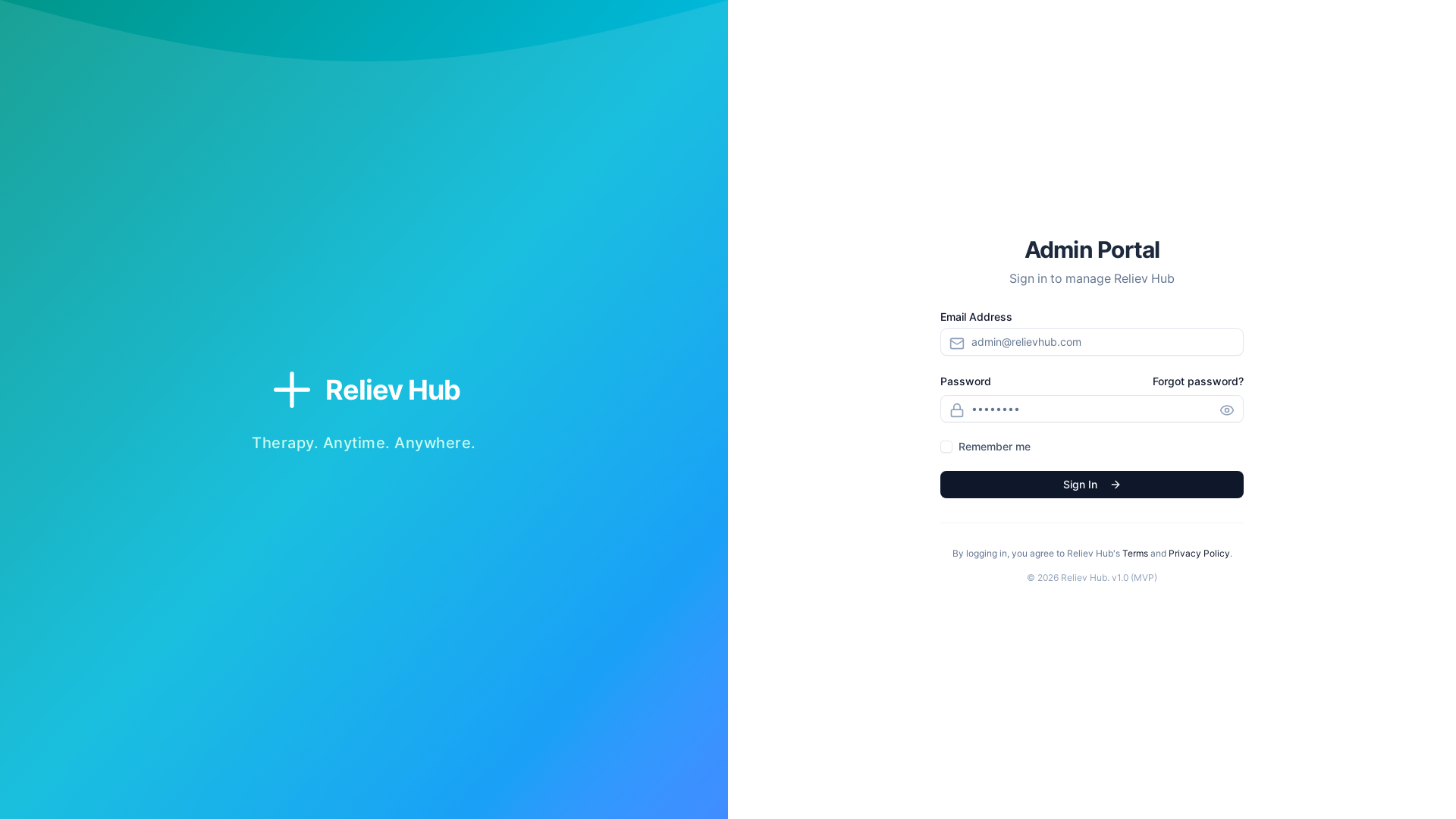 website screenshot of https://reliev.pages.dev/
