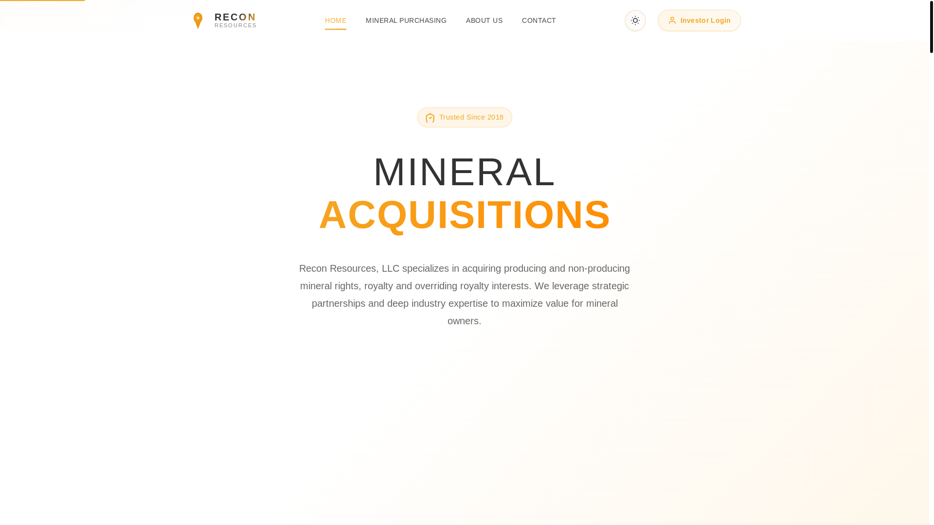 website screenshot of https://reconweb-staging.pages.dev/