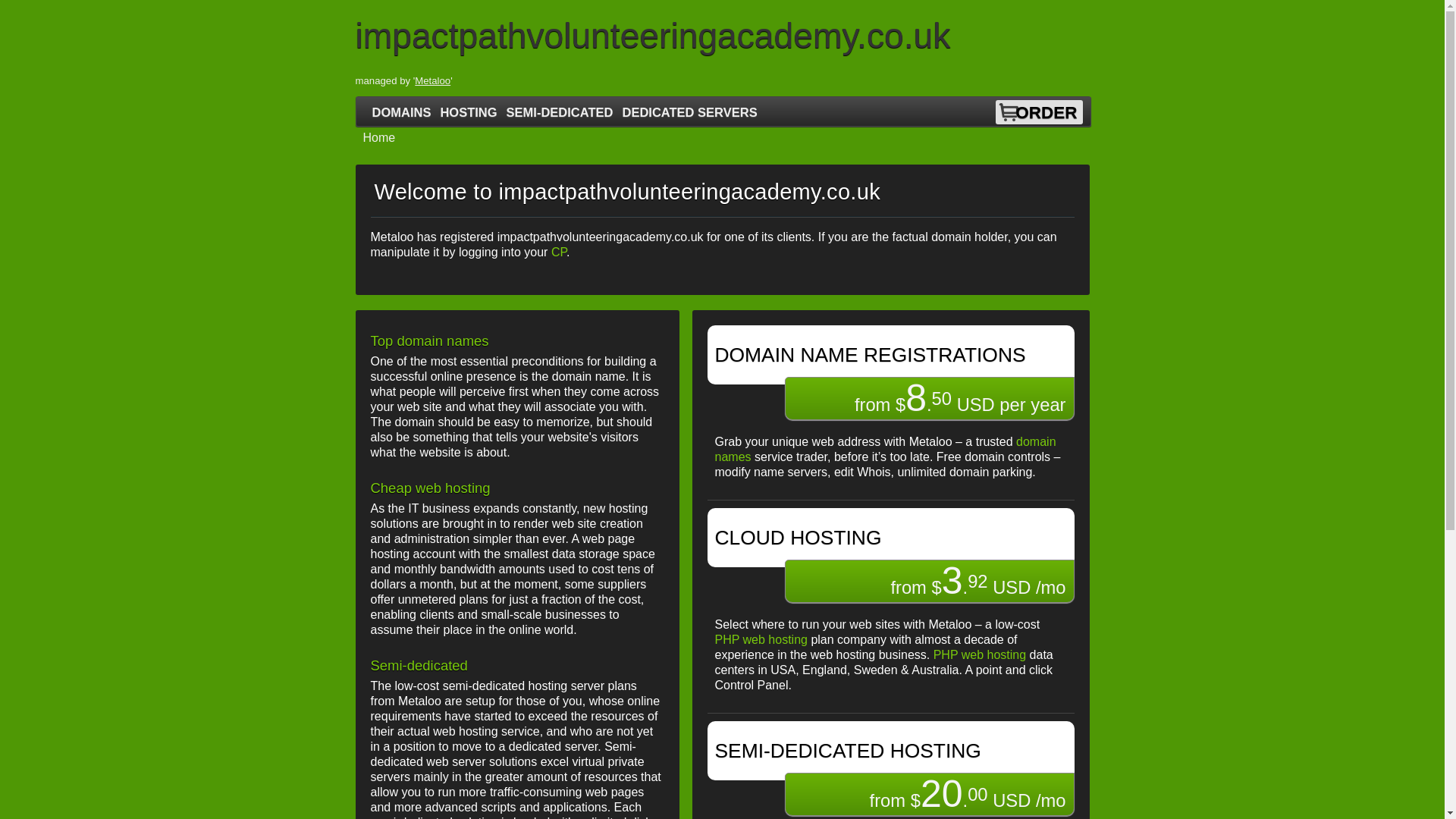website screenshot of https://impactpathvolunteeringacademy.co.uk/
