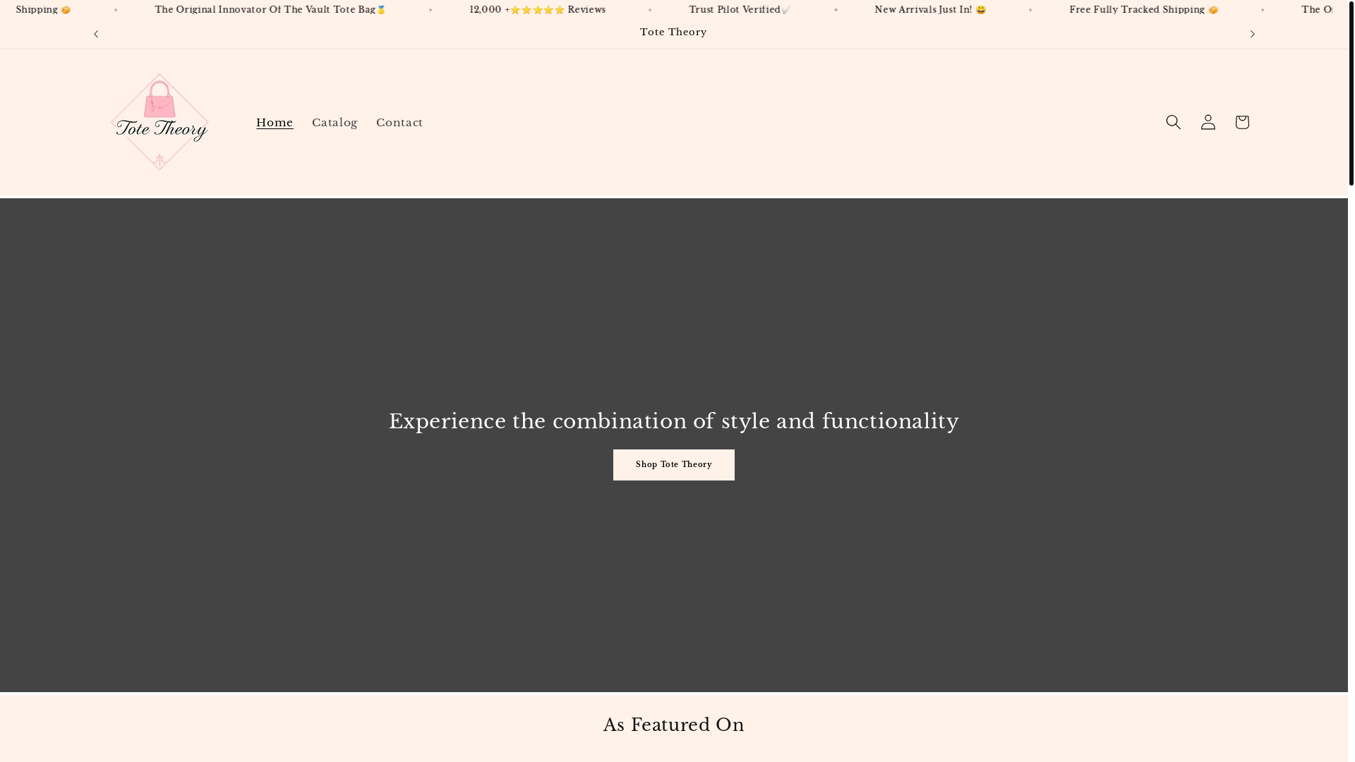 website screenshot of https://tote-theory.com/