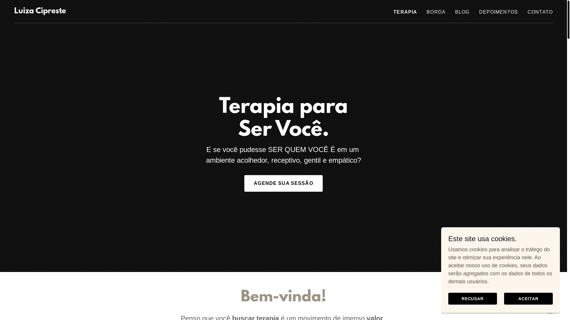 website screenshot of https://luizacipreste.com/