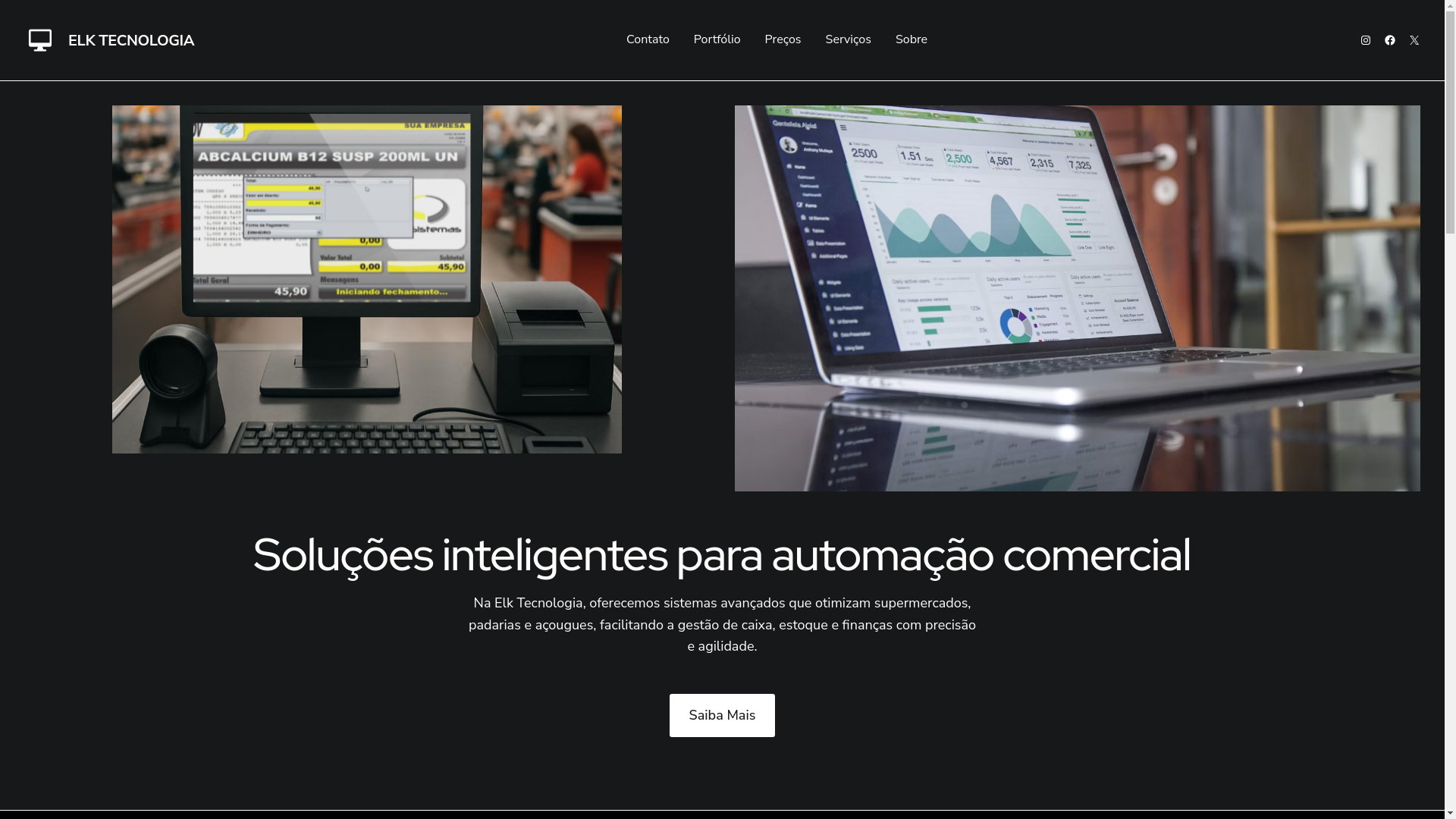 website screenshot of https://elktecnologia.com.br/