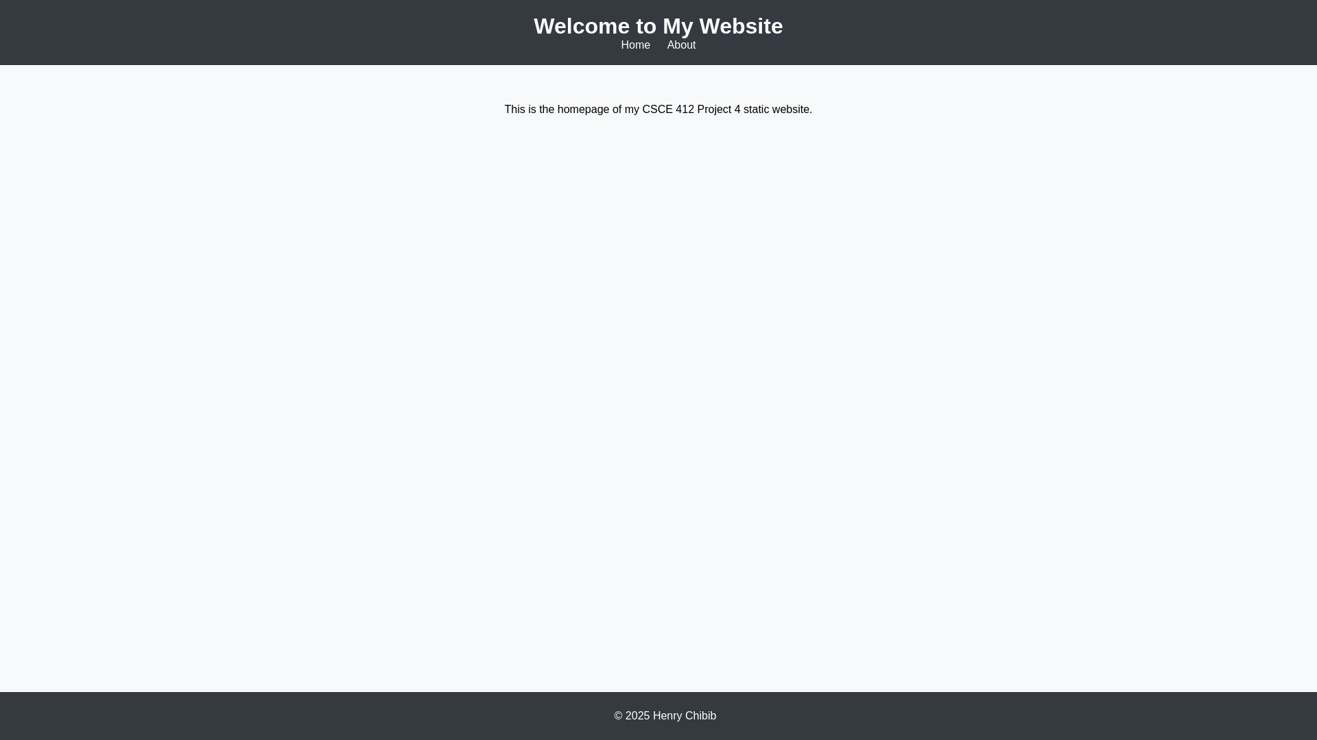 website screenshot of https://csce412hchibib.me/