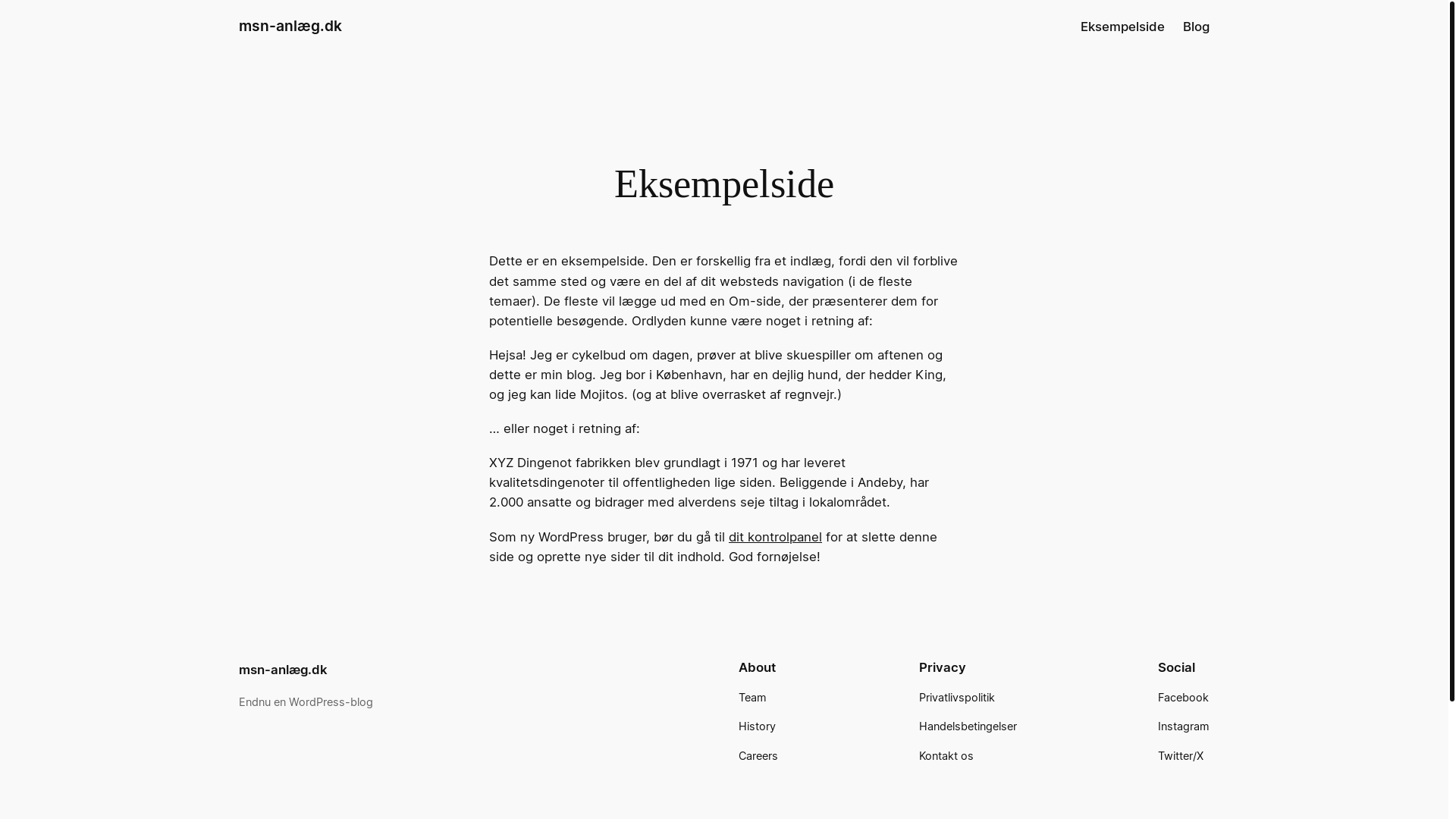 website screenshot of https://xn--msn-anlg-p0a.dk/