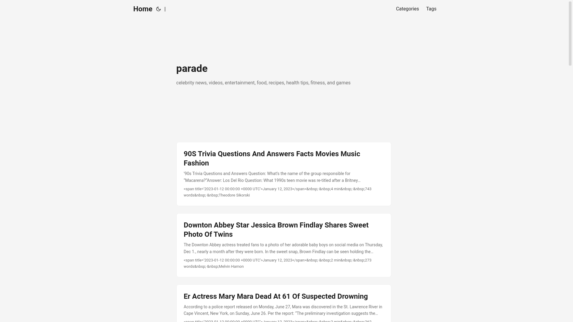 website screenshot of https://parade25.pages.dev/