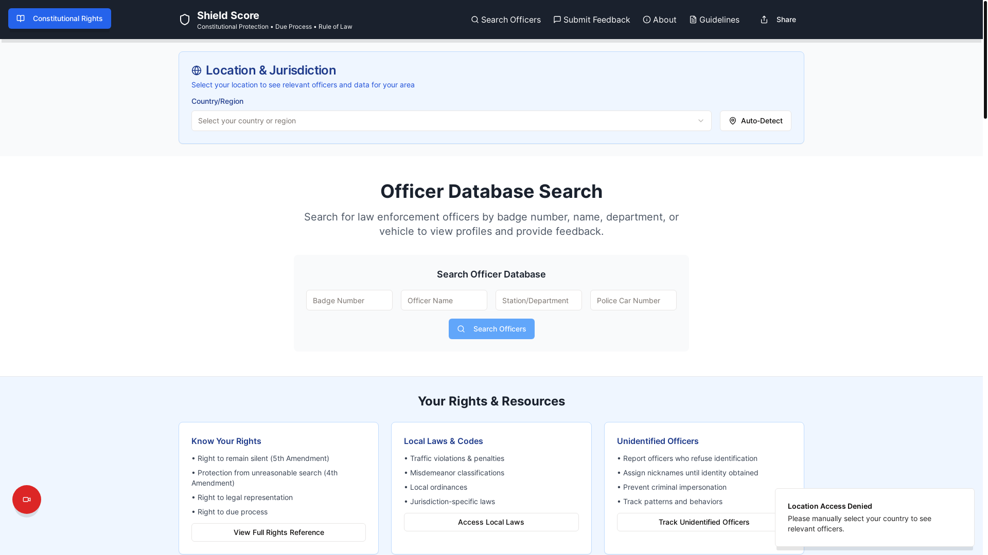 website screenshot of https://shieldscore.online/