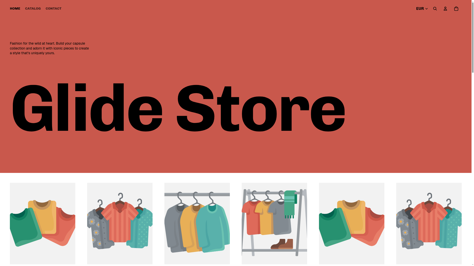 website screenshot of https://theglidecollection.com/